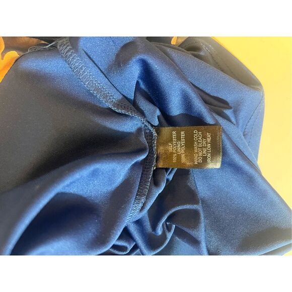 Lulus blue dress with pink roses size X-Large - Picture 8 of 9